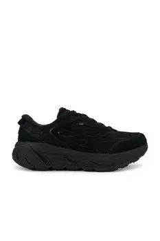 Кроссовки женские U Clifton L Suede Hoka, черный/черный
