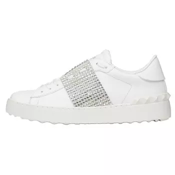 Кроссовки женские Valentino с кристаллами, белый