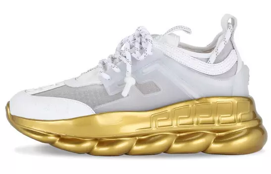 Кроссовки женские Versace Chain Reaction, белый / золотой