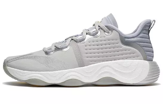 Кроссовки женские Wujie с низким верхом, микрокристаллические, серые/межсерые Lining