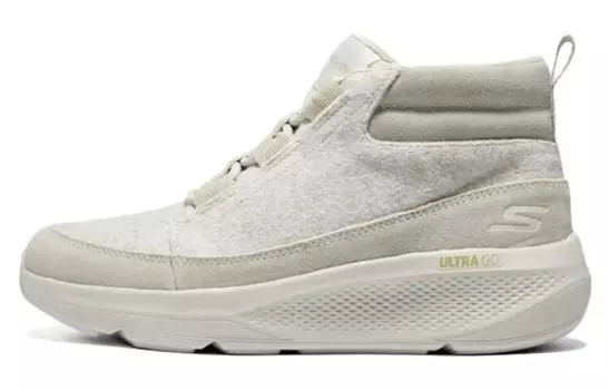 Кроссовки женские высокие бежевые Skechers