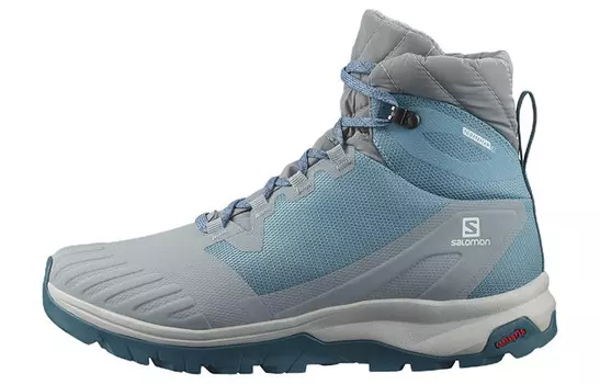 Кроссовки женские высокие синие Salomon