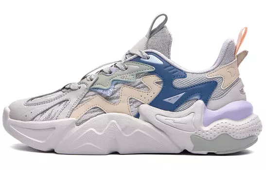 Кроссовки женские Xun Lifestyle Shoes Women's Low-Top Once Серый/лаймово-зеленый Erke