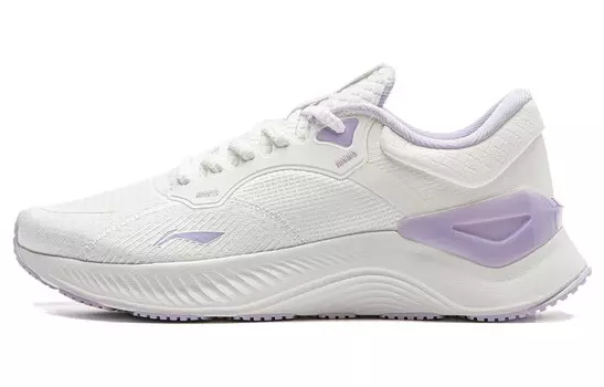 Кроссовки женские YueYing Element с низким верхом, белые/фиолетовые Lining