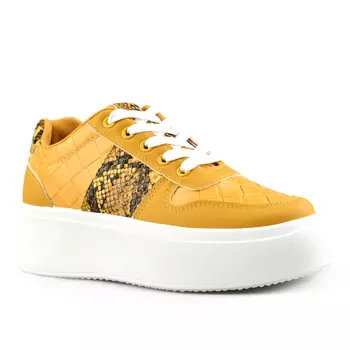 Кроссовки женские желтые на платформе Tendenz