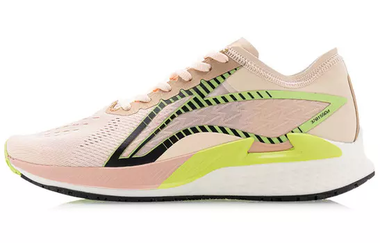 Кроссовки женские ZhuiFeng с низким верхом цвета персикового вина и пудры Lining