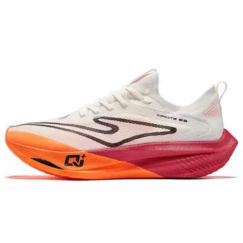 Кроссовки Zhi Jing 2.5 мужские с низким верхом из микрокристаллического белого флуоресцентного оранжевого цвета Erke