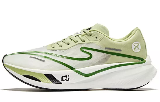 Кроссовки Zhijing 1.0 мужские низкие микрокристаллические белые/светло-желто-зеленые Erke