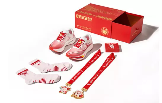 Кроссовки Zhijing 1.0 мужские с низким верхом, красный/белый Erke