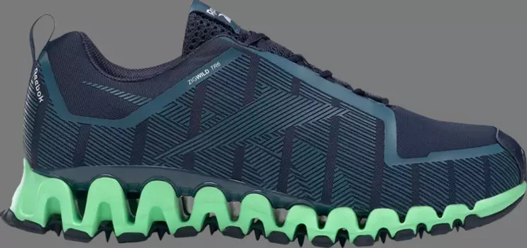 Кроссовки zigwild trail 6 'vector navy neon mint' Reebok, синий