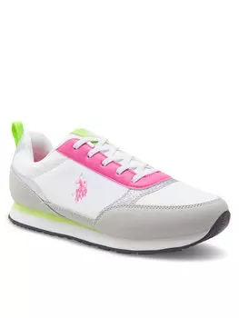 Кроссовки золотые U.S. Polo Assn., белый