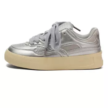 Кроссовки Zun'er Skateboarding Shoes Unisex Low-top, серебряный