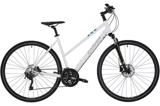 Кроссовый велосипед Carver Cinos 120 - 28 дюймов - Damen Sport - 2024, цвет Wei|white silver turquoise