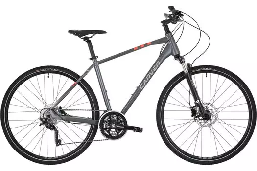 Кроссовый велосипед Carver Cinos 140 - 28 дюймов - Diamant - 2024, цвет Grau|anthracite silver neonred