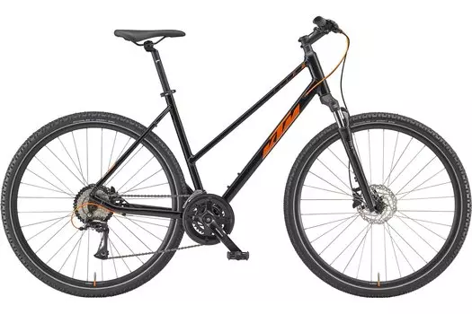 Кроссовый велосипед KTM X-Life Track - 28 дюймов - Damen Sport - 2023, цвет Schwarz|black (orange+silver)