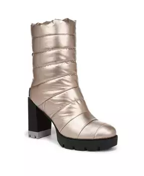 Кроссволк (отсоединяемые гетры) Утепленные водонепроницаемые ботильоны Naturalizer, коричневый/бежевый