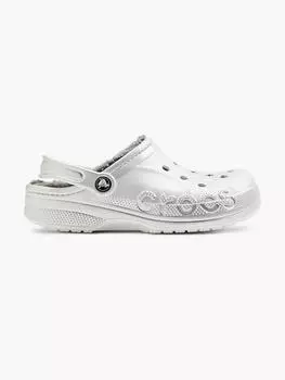 Кроксы сабо Crocs, серебрянный