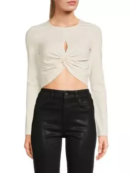 Крученый укороченный топ Keyhole Vero Moda, цвет Birch