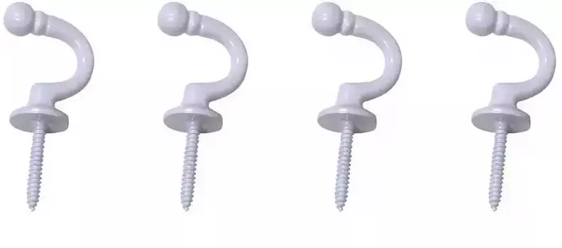 Крючки для галстука Indeko "Туры, круглые", (набор, 4 шт.) 3 см, белый