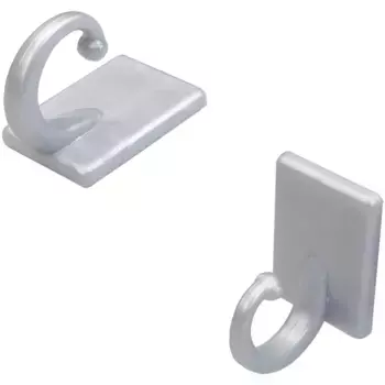 Крючки Liedeco, (2 шт.), для легких штор, цвет silberfarben/matt