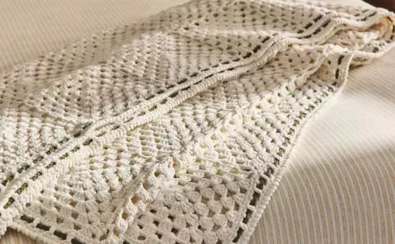 Крючком плед Zara Home, экрю