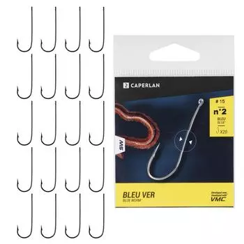 Крючок Decathlon Worm Eyelet для морской рыбалки Caperlan, мультиколор