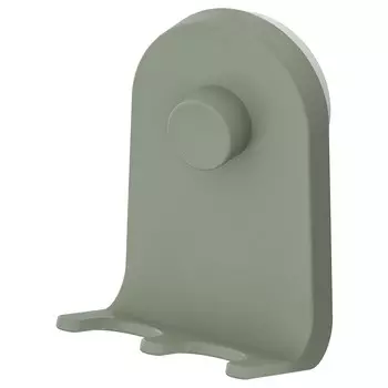 Крючок тройной на присоске, серо-зеленый, 7х11 см, BONS IKEA