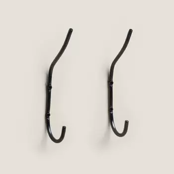 Крючок Zara Home Pack Of Large Dark Metal, черный