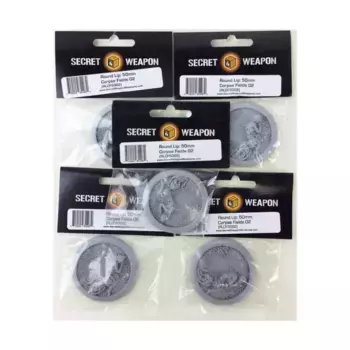 Круглая база для губ №2, 50 мм — Corpse Fields (5 шт.), Miniature Bases - Corpse Fields