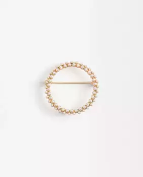 Круглая булавка с жемчугом белого цвета Parfois, белый