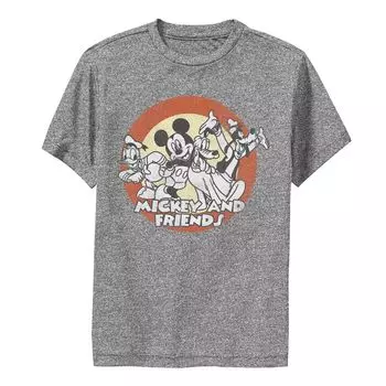 Круглая футболка в стиле ретро для мальчиков 8–20 лет от Disney's «Микки Маус и друзья» Disney