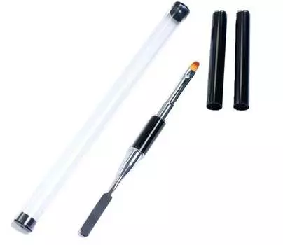 Круглая кисть Mavi + лопаточка для акрилового геля