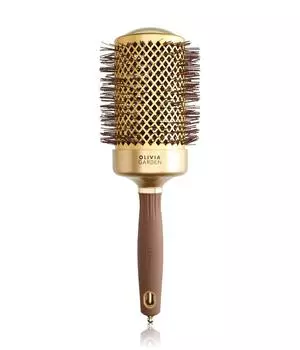 Круглая кисть Olivia Garden Expert Blowout Shine 65/80 wavy bristles, gold/brown, 1 шт.
