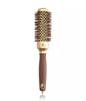 Круглая кисть Olivia Garden Expert Blowout Shine 35/50 wavy bristles, gold/brown, 1 шт.