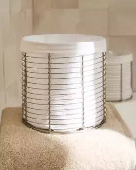 Круглая корзина на тканевой подкладке Zara Home, серый