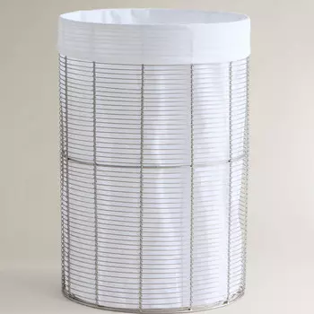 Круглая корзина с тканевой подкладкой Zara Home, 55,5х39,5х39,5 см