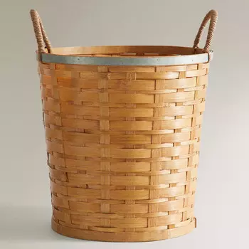 Круглая корзина Zara Home Bamboo, коричневый