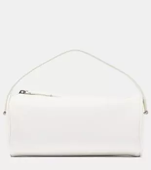 Круглая кожаная сумка через плечо в стиле 90-х The Row, цвет optic white ans
