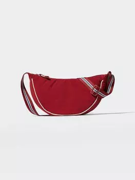 Круглая мини-сумка через плечо с подкладкой Uniqlo, цвет 15 красный