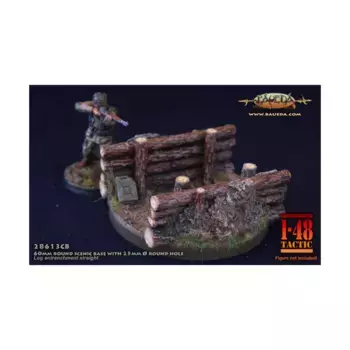 Круглая подставка для живописи диаметром 60 мм с круглым отверстием № 4 25 мм (Лесная траншея), Miniature Bases & Accessories (Baeuda)