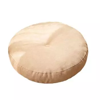 Круглая подушка сиденья, подушка сиденья татами толщиной 5,5 дюйма, подходит для сидения на полу, подходит для дивана в гостиной, балкона, бежевого цвета (диаметр 45 см) yozhiqu