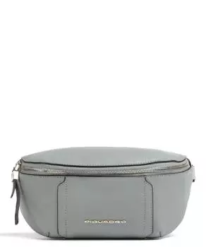 Круглая поясная сумка из мелкозернистой яловой кожи. Piquadro, зеленый