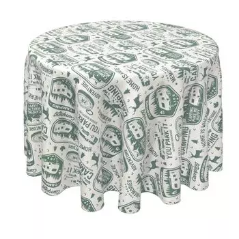 Круглая скатерть, 100% полиэстер, 70 дюймов, круглая, для кемпинга на колесах