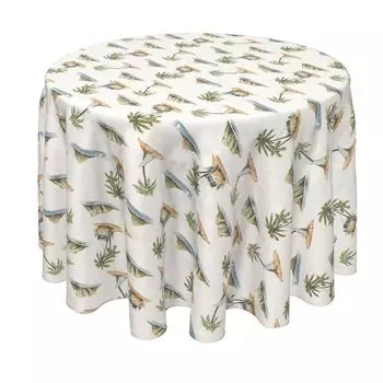 Круглая скатерть, 100 % полиэстер, 70 дюймов, круглая, Retro Surf