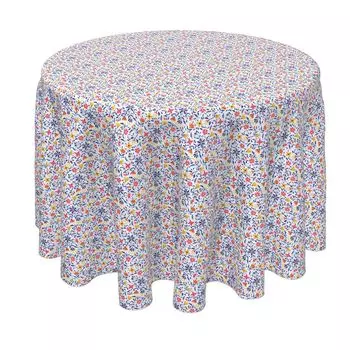 Круглая скатерть, 100% полиэстер, круглая 60 дюймов, Retro Garden