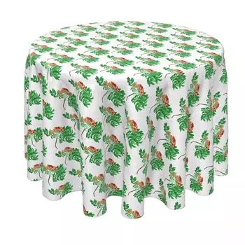 Круглая скатерть, 100% полиэстер, круглая 70 дюймов, силуэты рябины