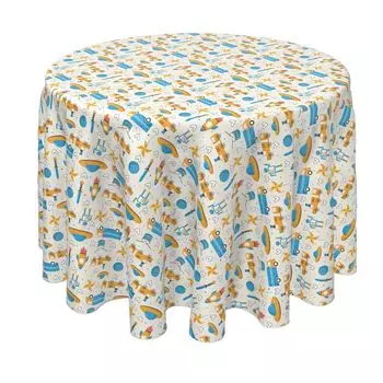 Круглая скатерть, 100% полиэстер, круглая 70 дюймов, детские игрушки