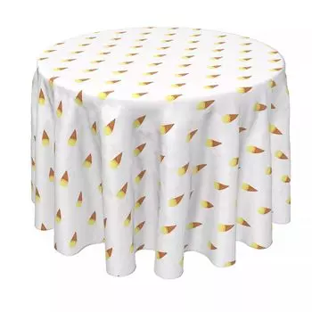 Круглая скатерть, 100% полиэстер, круглая 90 дюймов, рожки для мороженого