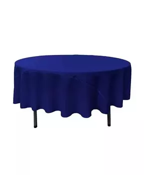 Круглая скатерть из полиэстера и поплина шириной 90 дюймов – прочная и элегантная скатерть для стола Slickblue, синий