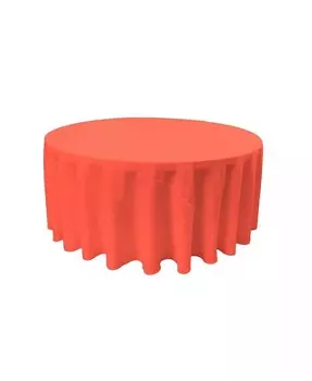 Круглая скатерть из полиэстера и поплина шириной 108 дюймов – прочная и элегантная для любого случая Slickblue, оранжевый